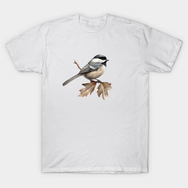 Chickadee Bird T-Shirt by ThemeParkProps